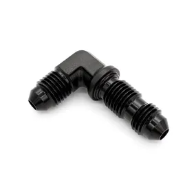 -16AN 90° Male AN Flare Bulkhead Adapter, Black Hard Anodized Aluminum