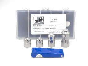 1/4" JD Sewer Nozzle Kit