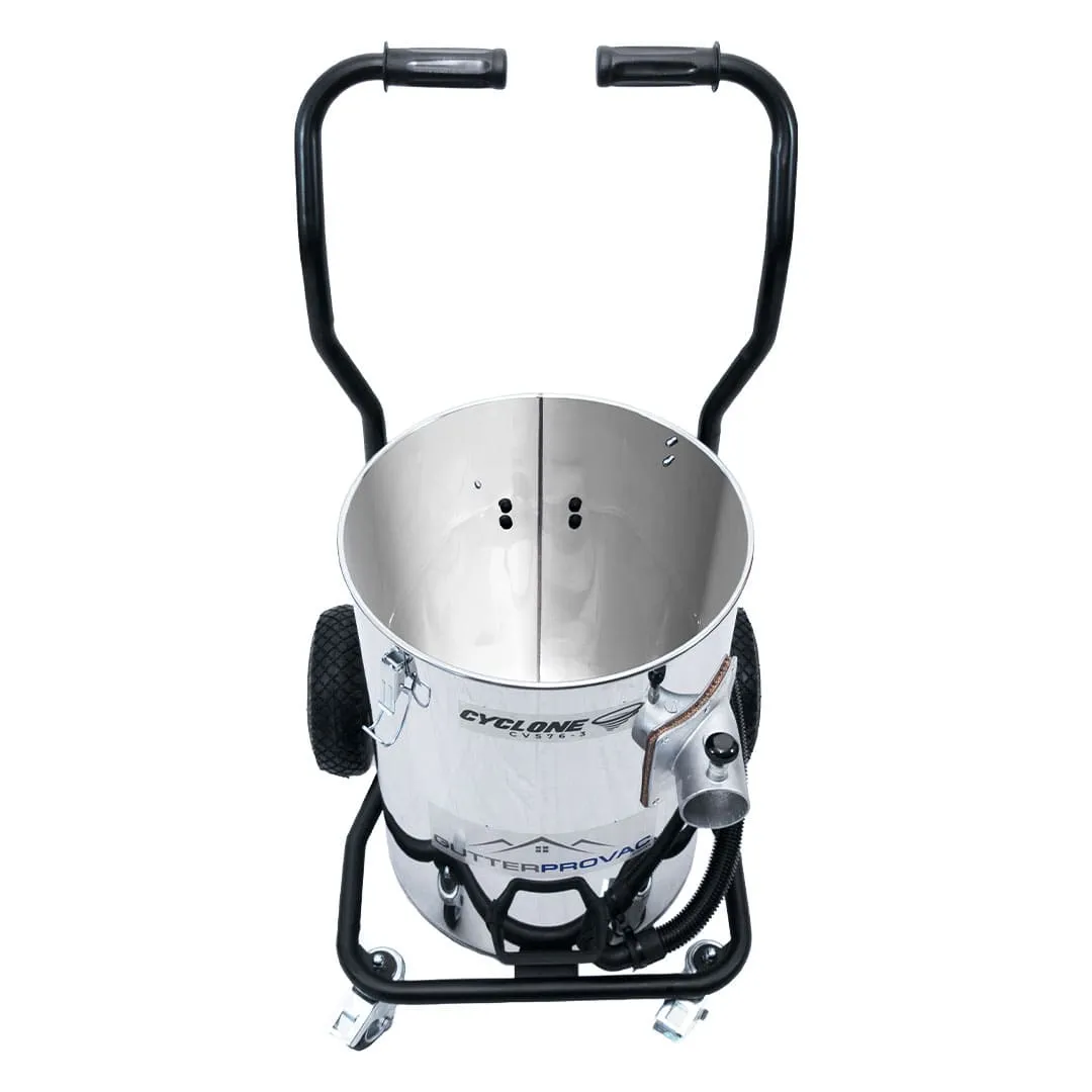 20 Gallon Cyclone II 3600W Stainless Steel Gutter Vacuum with 28 Foot Aluminum Poles and Bag