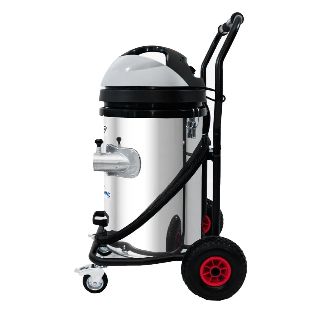 20 Gallon Cyclone II 3600W Stainless Steel Gutter Vacuum with 28 Foot Aluminum Poles and Bag