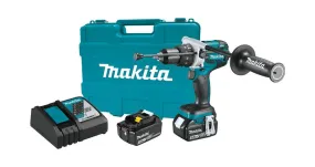 2021 Makita 18V LXT® Lithium-Ion Brushless Cordless 1/2" Hammer Driver-Drill Kit (5.0Ah) (XPH07TB)