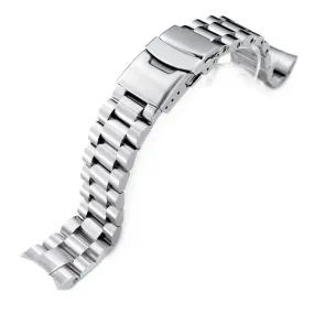 20mm Endmill Watch Band compatible with Seiko Solar Power SSC015, Diver Clasp Brushed