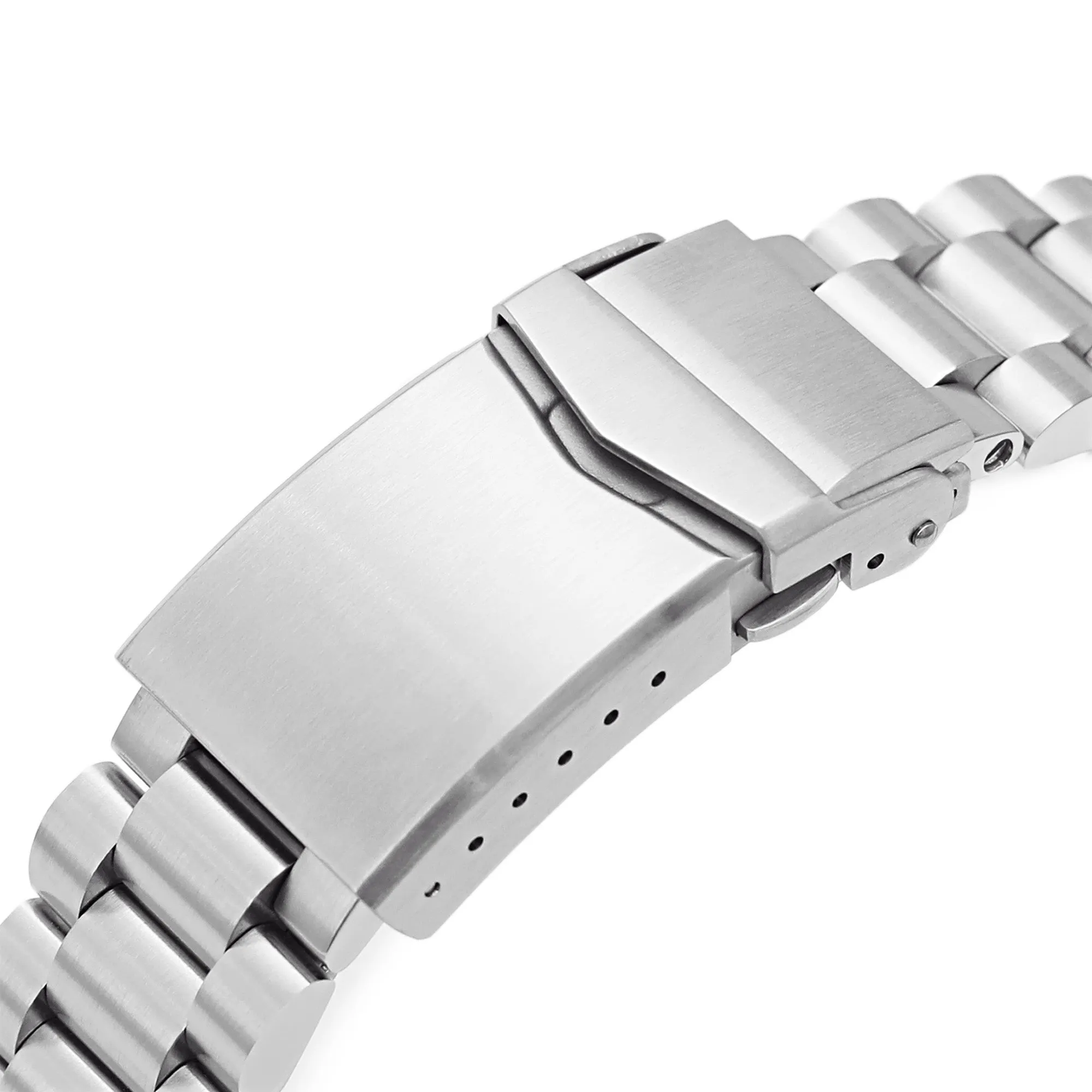 20mm Endmill Watch Band for Seiko Mini Turtles SRPC35 SBDY109 SBDY085, Stainless Steel - Brushed, V Diver Clasp