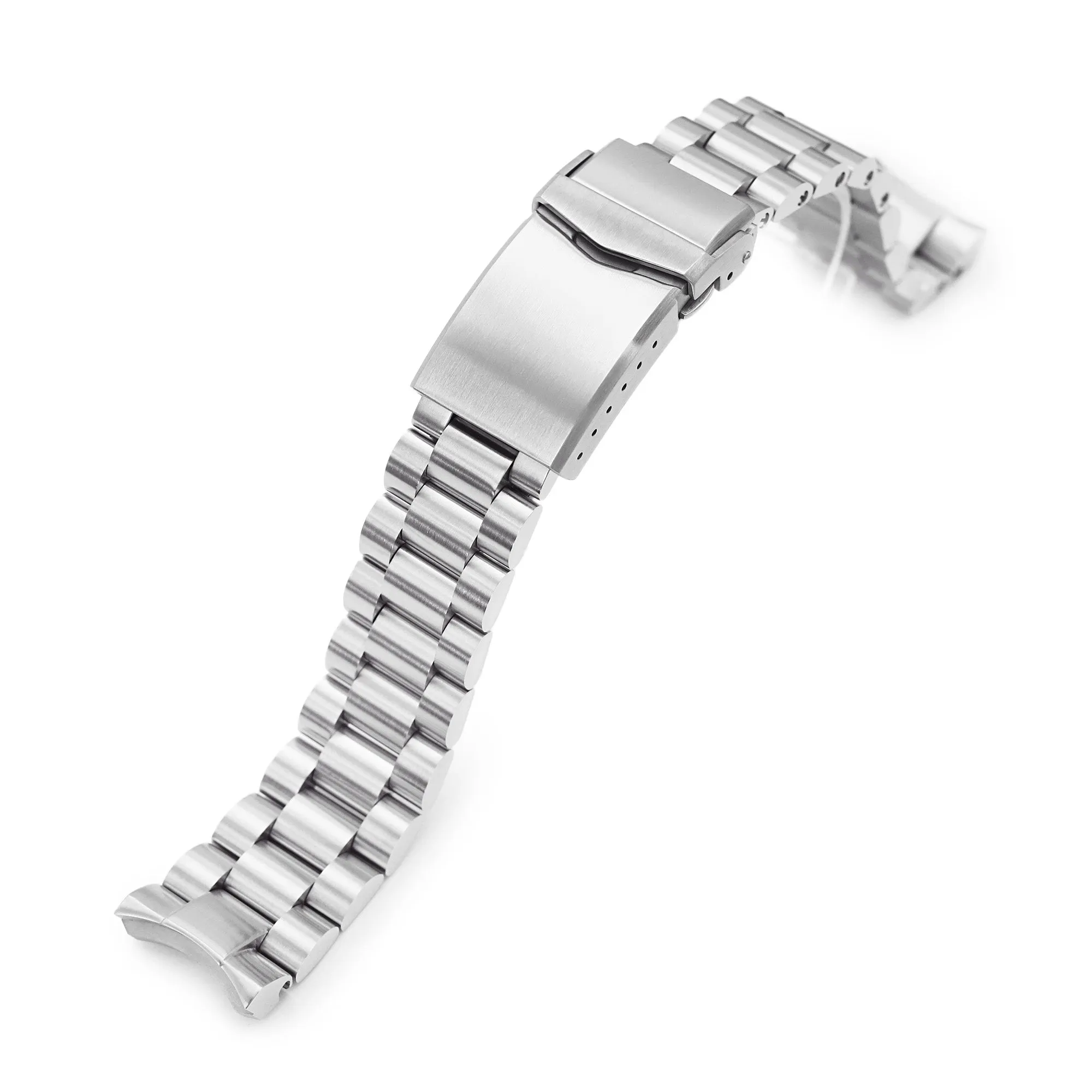 20mm Endmill Watch Band for Seiko Mini Turtles SRPC35 SBDY109 SBDY085, Stainless Steel - Brushed, V Diver Clasp