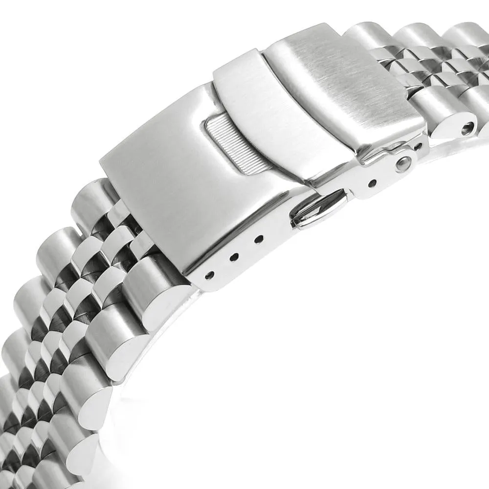 22mm Super-J Louis JUB Watch Band Straight End, 316L Stainless Steel Diver Clasp