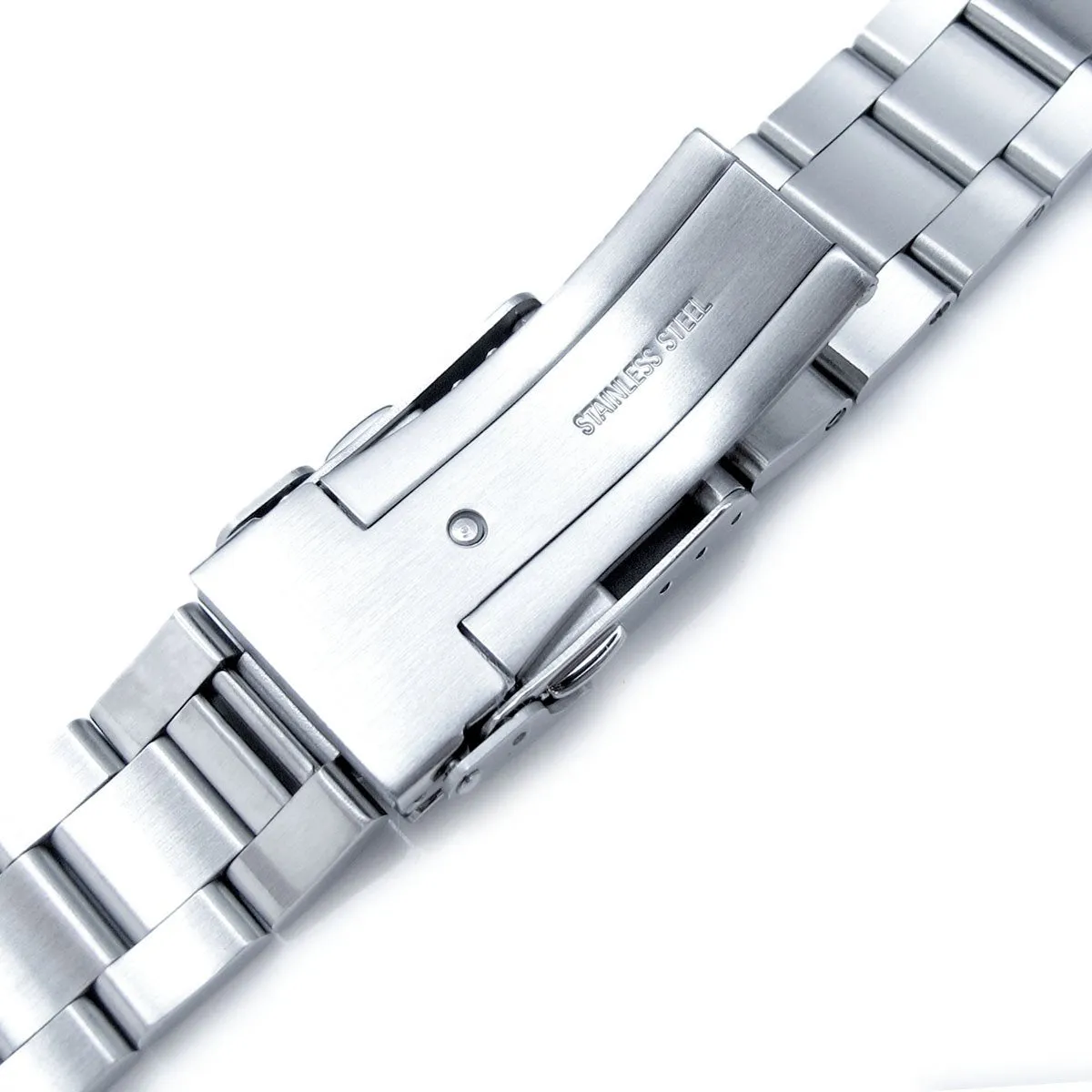 22mm Super-O Boyer Straight End Watch Band, Brushed & Polished Crossover 316L Stainless Steel