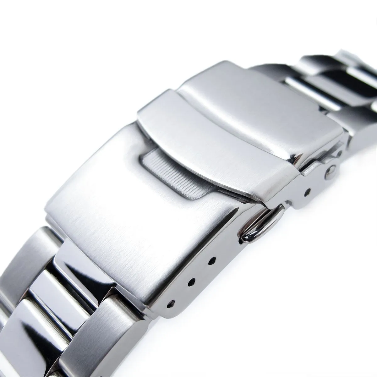 22mm Super-O Boyer Straight End Watch Band, Brushed & Polished Crossover 316L Stainless Steel