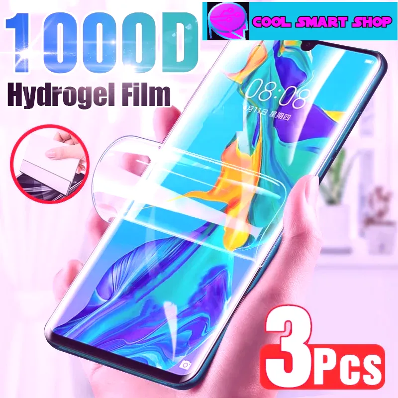 3Pcs Hydrogel Film For Huawei P60 P50 P30 P40 Pro P20 Lite P10 Screen Protector Film For Huawei Mate 50 20 30 40 Pro Not Glass