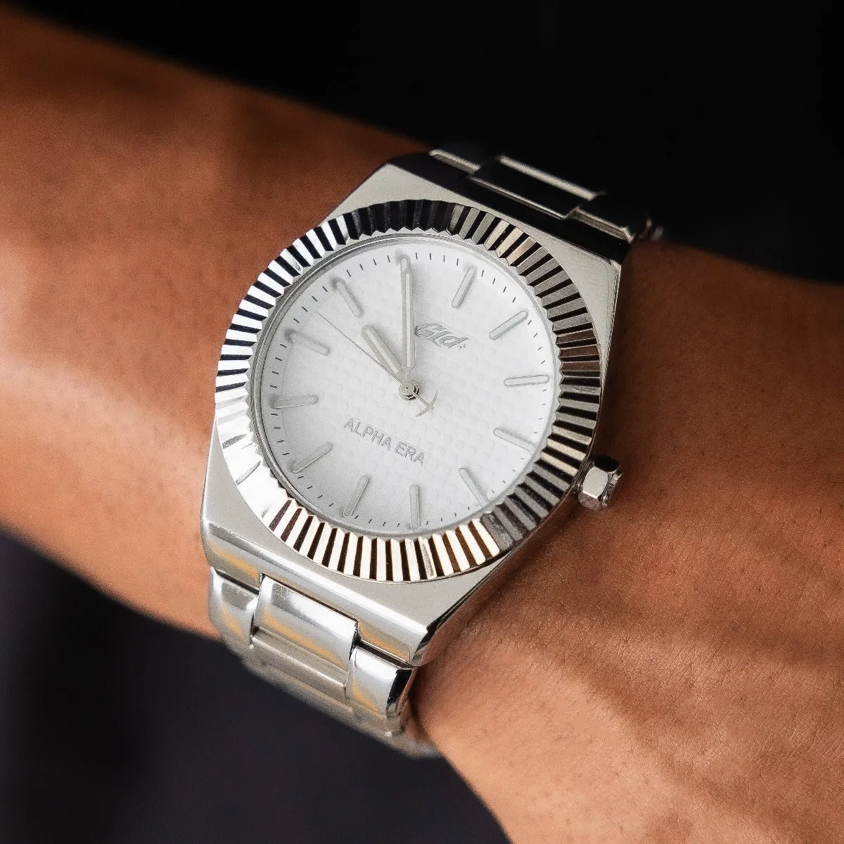 42MM Fluted Bezel Alpha Era in White Gold