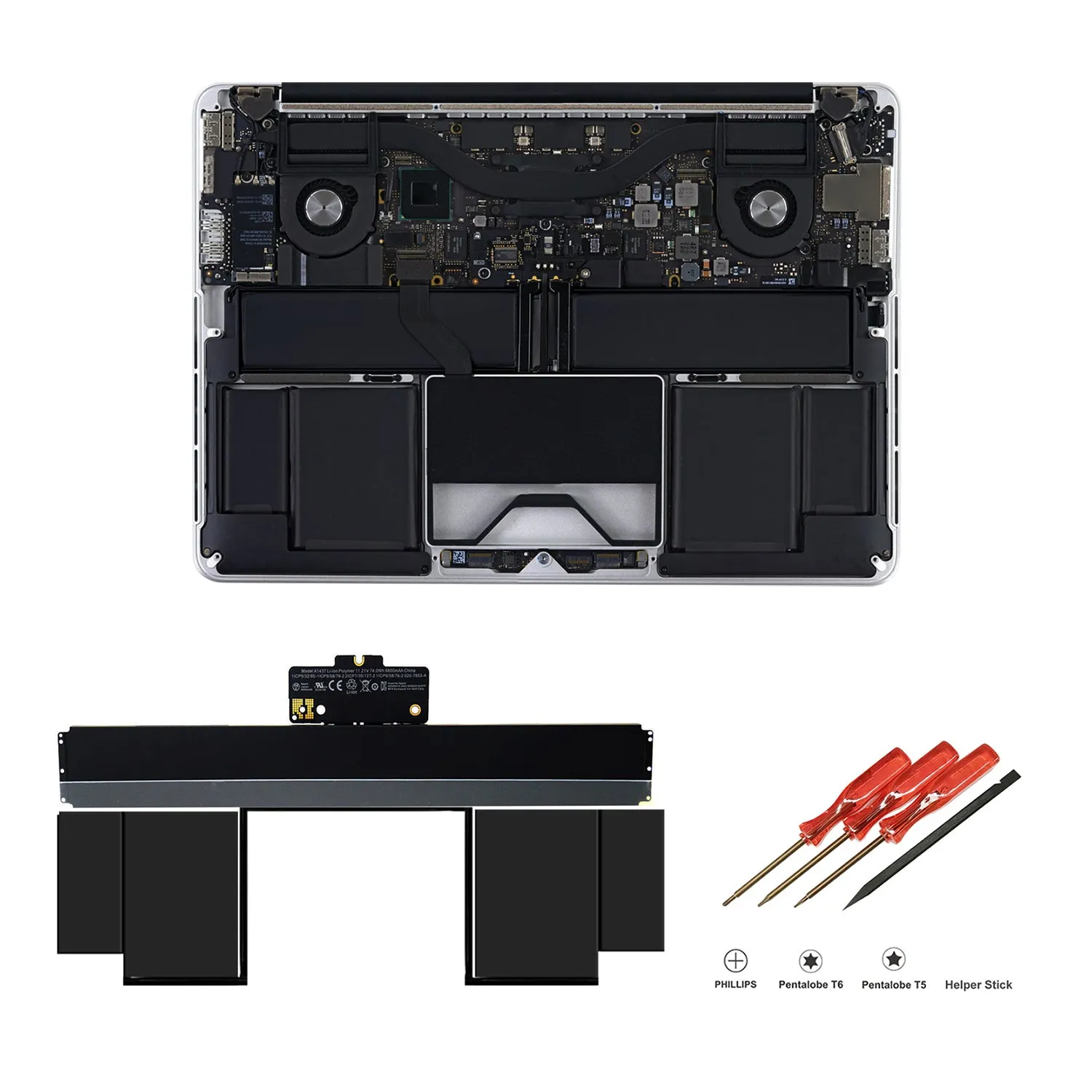 74Wh A1437 Battery for Late 2012 Early 2013 Apple MacBook Pro 13" Retina A1425 EMC 2557 2672 MD212LL/A* MD212LL/A ME662LL/A* ME662LL/A Apple MacBook Pro 13 Inch Retina A1425 Battery A1437