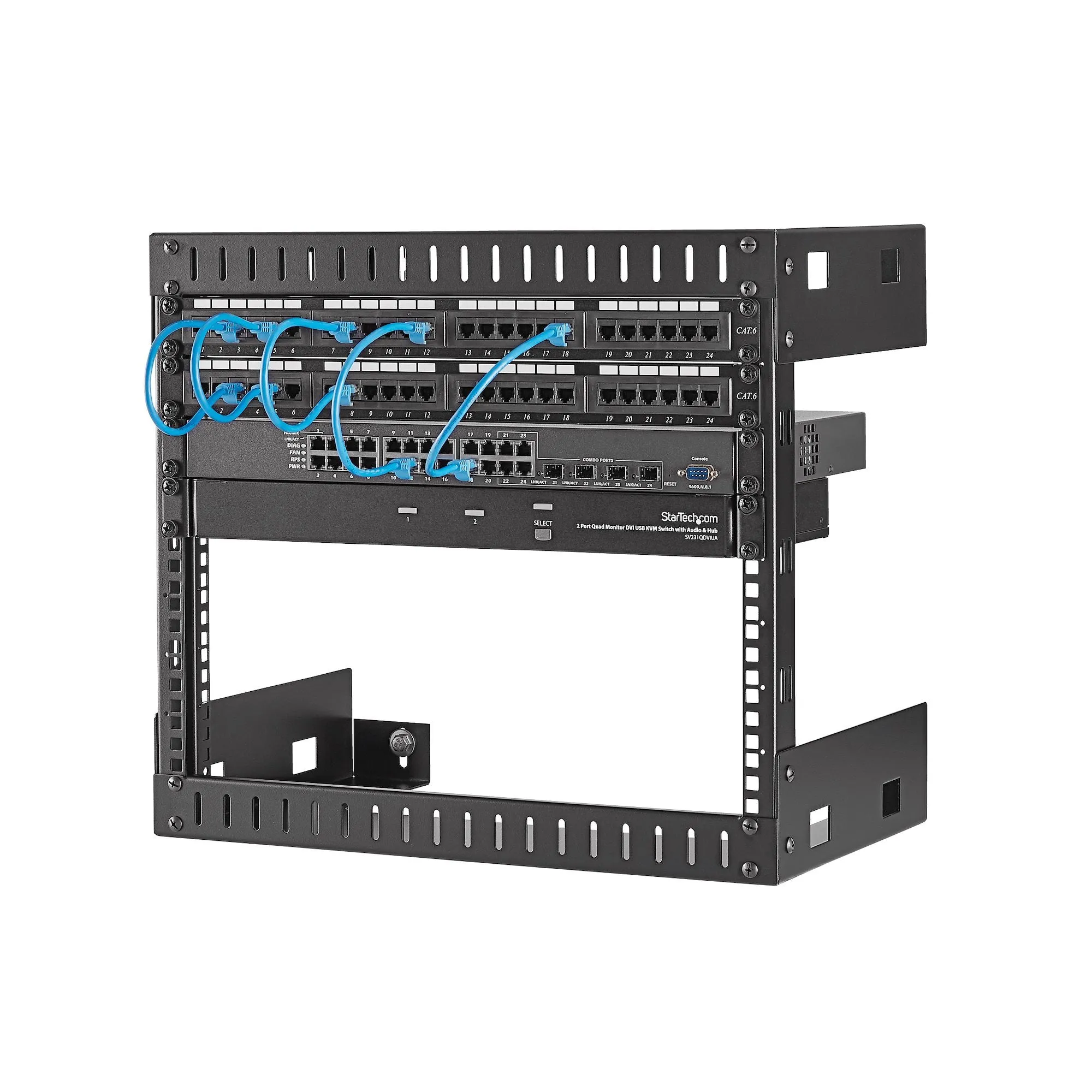 8U Wall Mount Patch Panel Rack