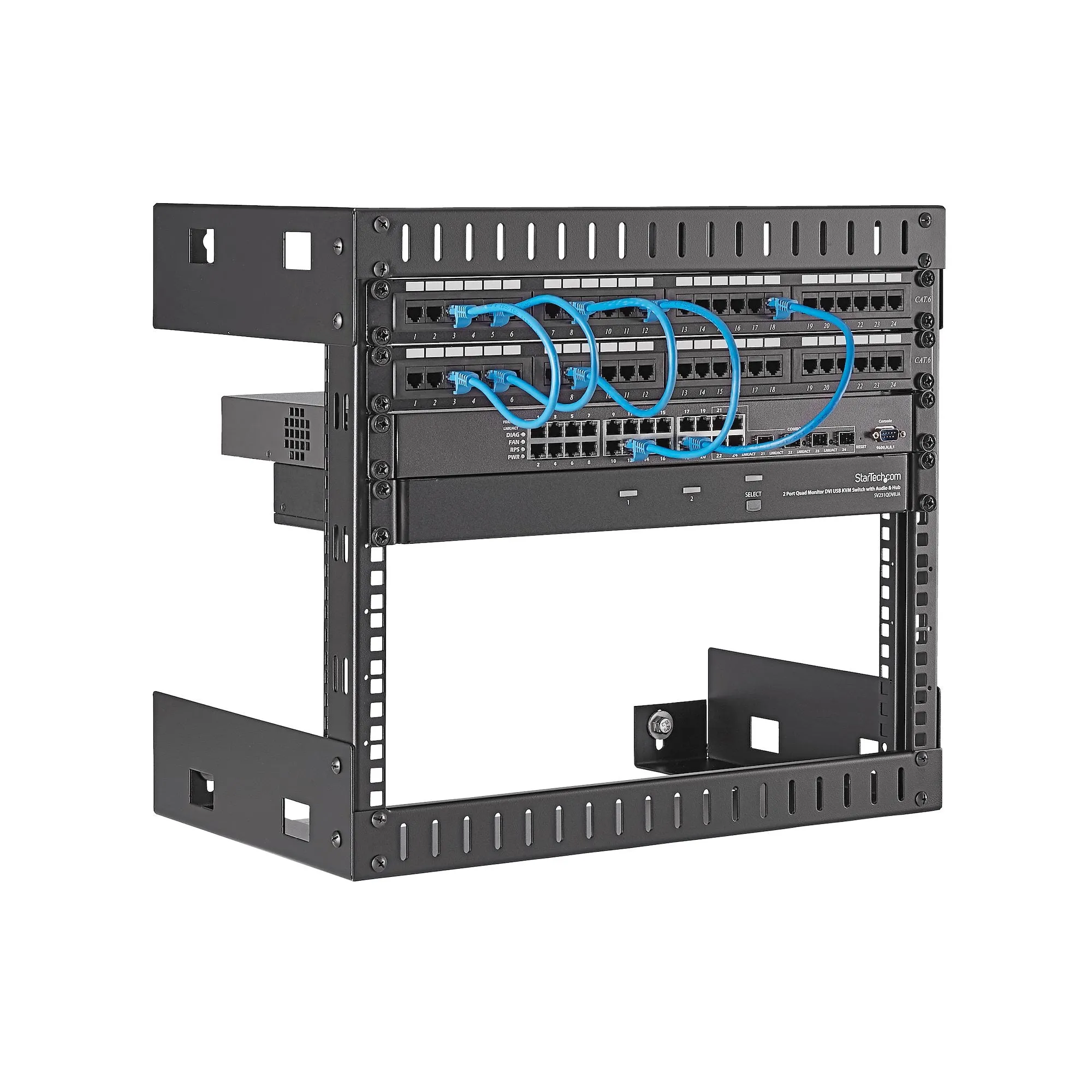 8U Wall Mount Patch Panel Rack