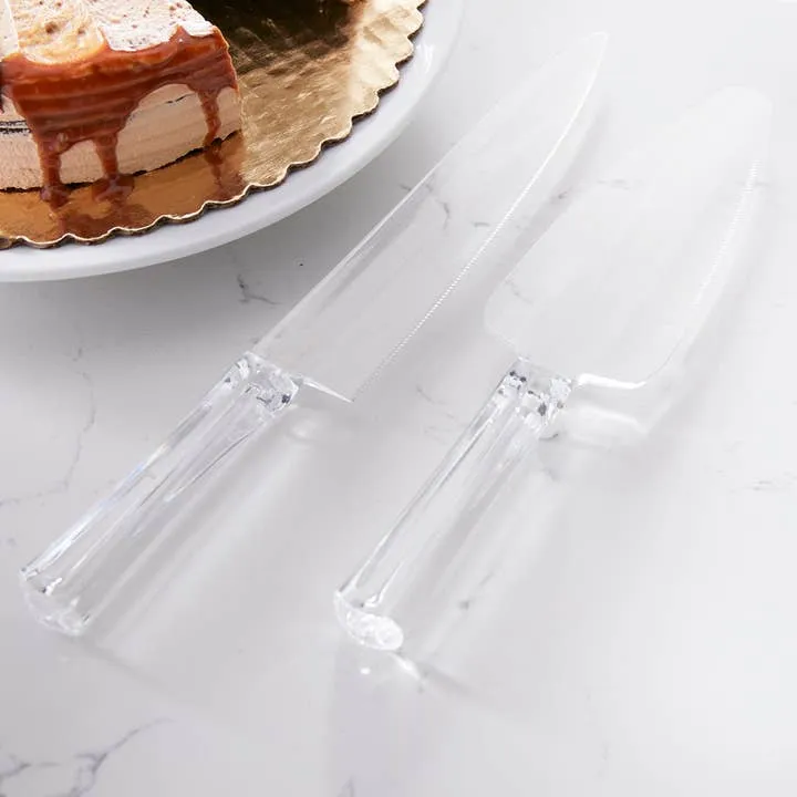 ACRYLIC CAKE KNIFE AND SERVER