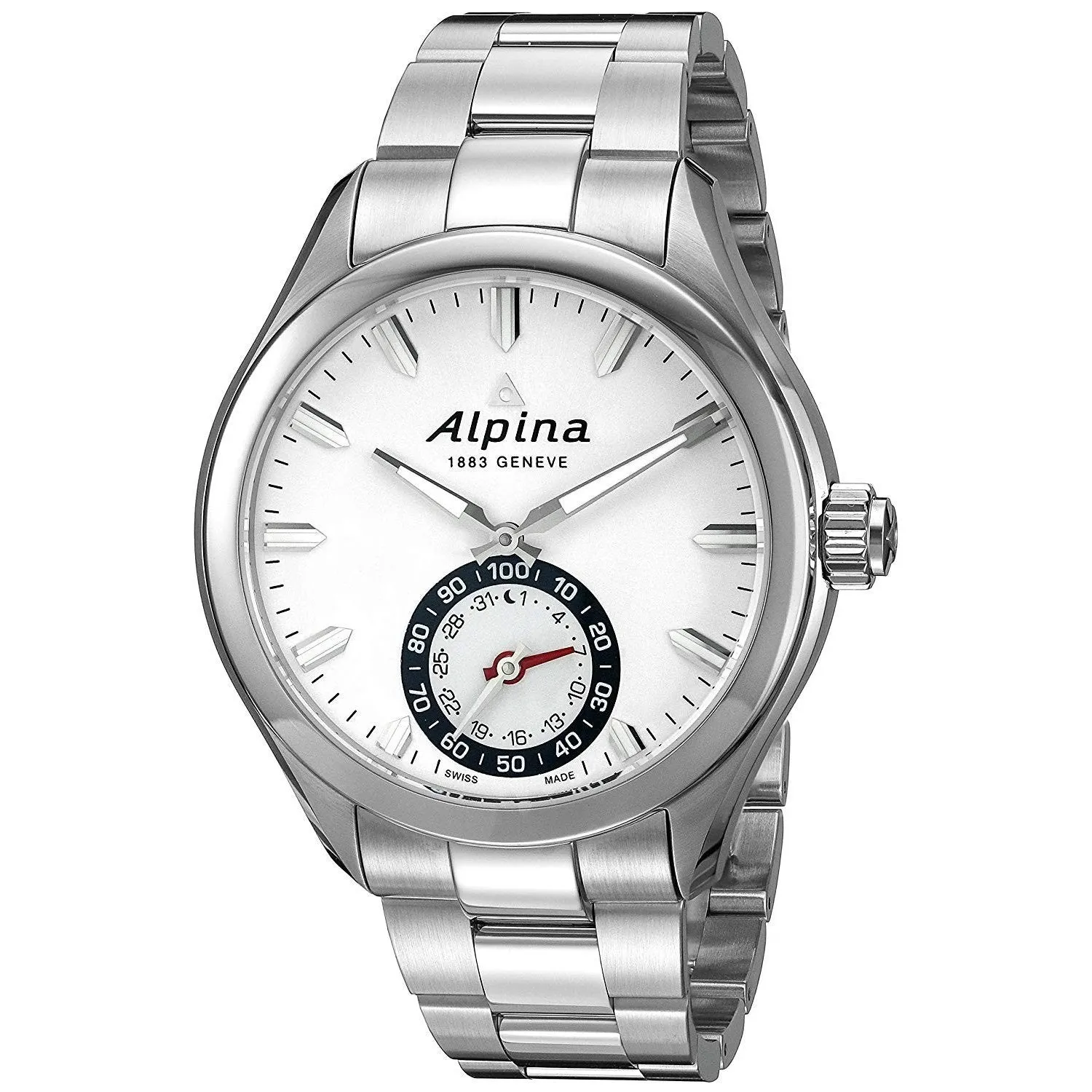 Alpina Men's AL-285S5AQ6B Horological Smartwatch Stainless Steel Watch