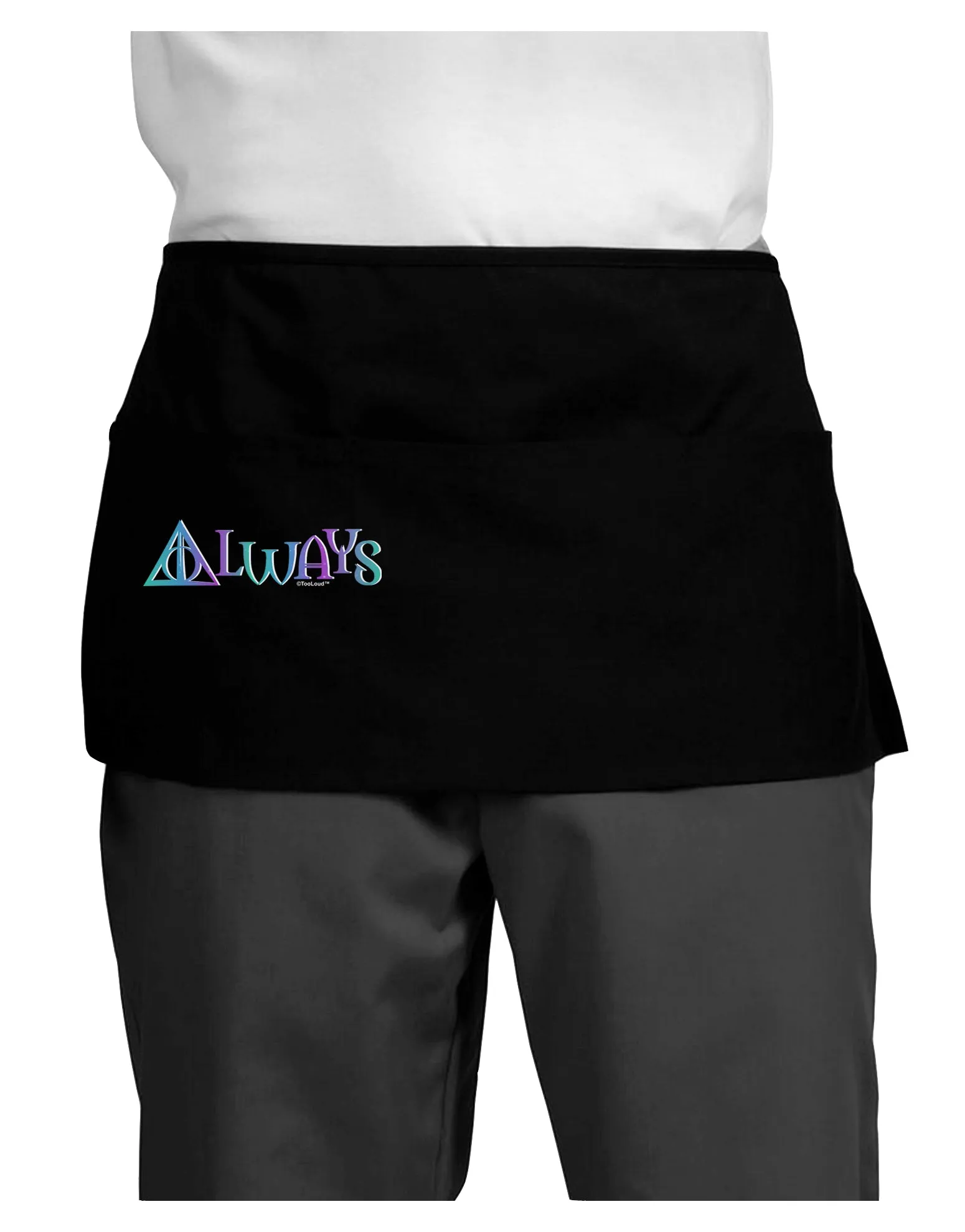 Always Magic Symbol Dark Adult Mini Waist Apron, Server Apron by TooLoud