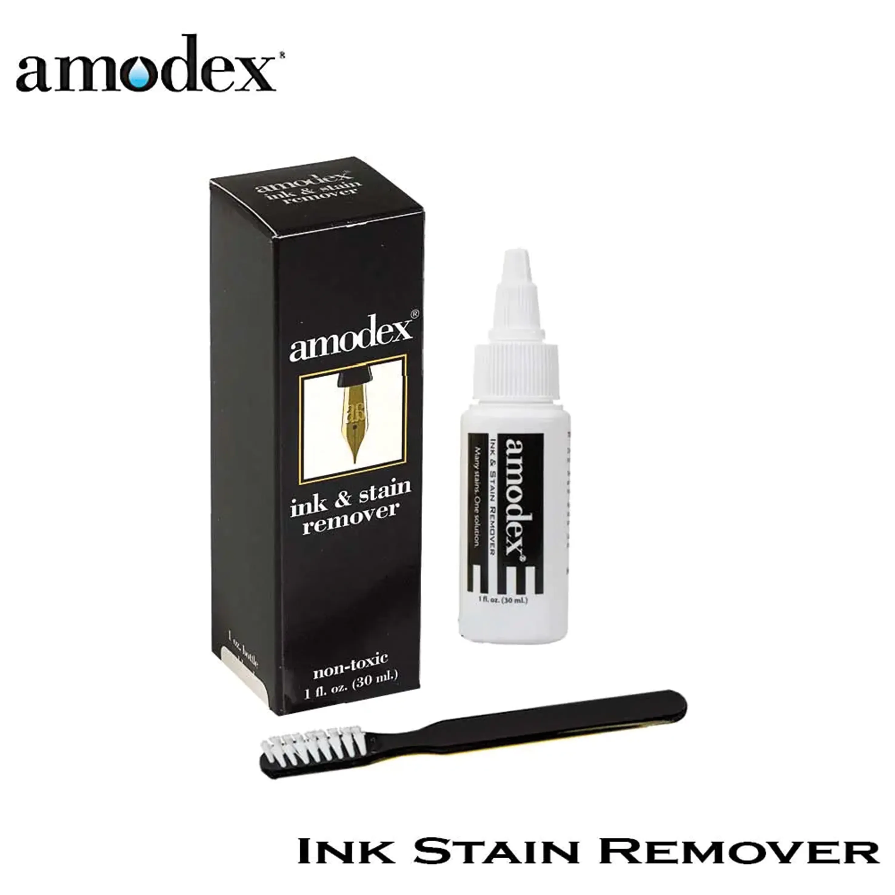 Amodex Ink and Stain Remover - 1 oz. Boxed with Brush