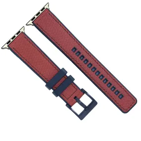 Apple Band - Leather & Rubber - Red