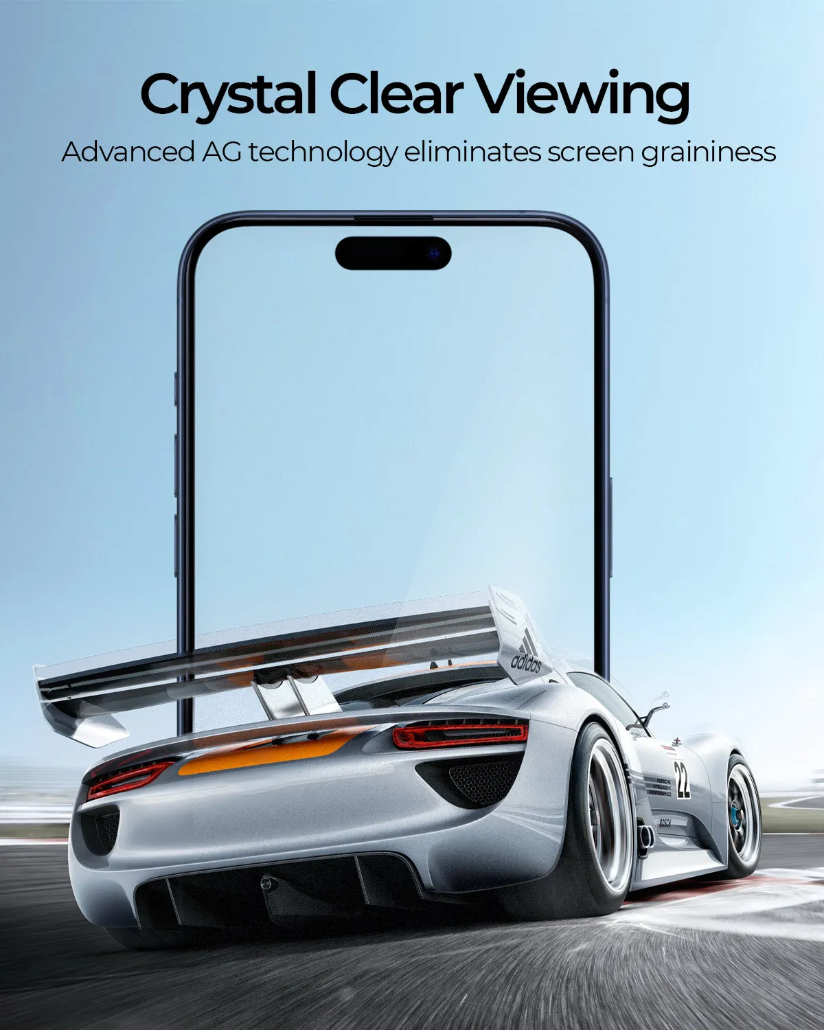 AUKEY Super Clear Gaming Matte Screen Protector iPhone 15 Transparent