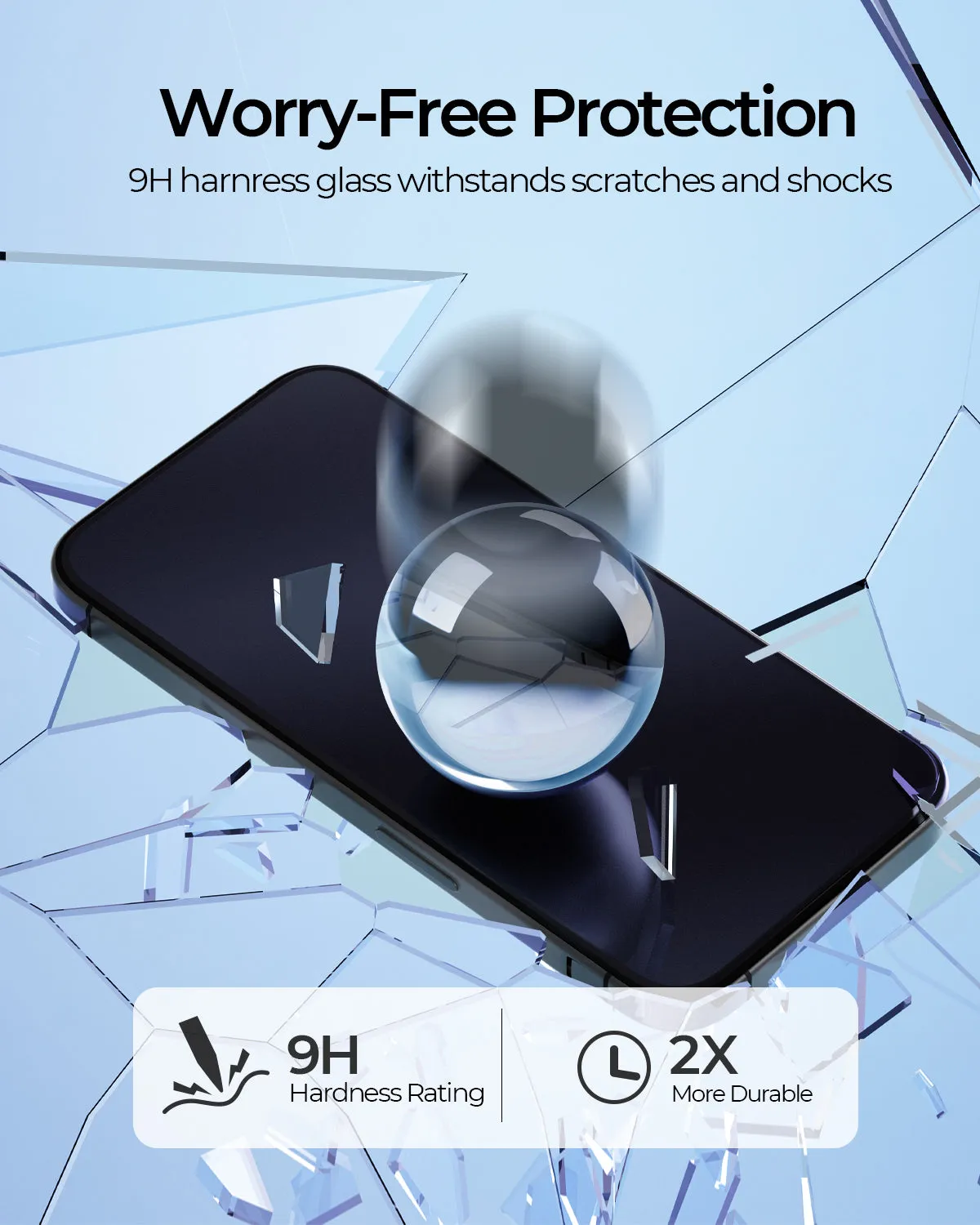 AUKEY Super Clear Gaming Matte Screen Protector iPhone 15 Transparent