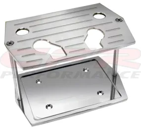 BALL MILLED POLISHED BILLET ALUMINUM OPTIMA GROUP 34-78 BATTERY TRAY - CHEVY FORD MOPAR