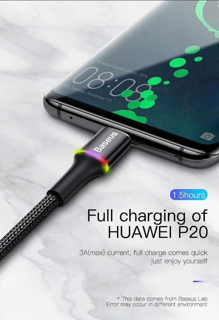 Baseus Halo Data Charging Lightning/Type C Fast Charging Cable