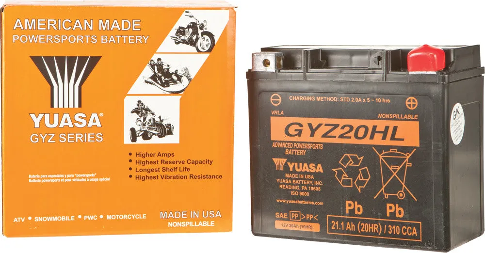 BATTERY GYZ20HL SEALED FACTORY ACTIVATED