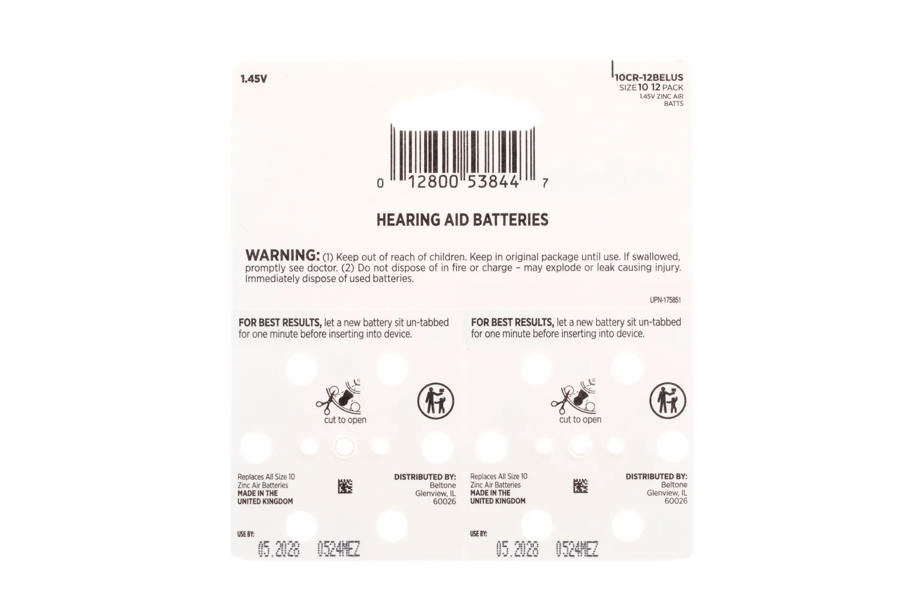 Beltone Hearing Aid Battery Size 10