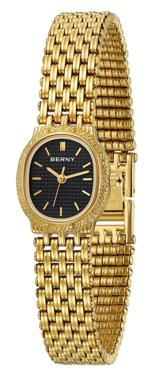 BERNY Gold Mesh Bracelet Watch