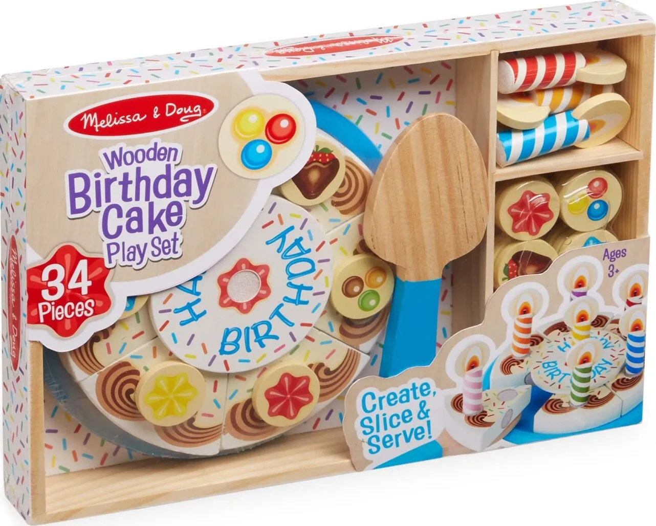 Birthday Party Cake Wooden Play Set