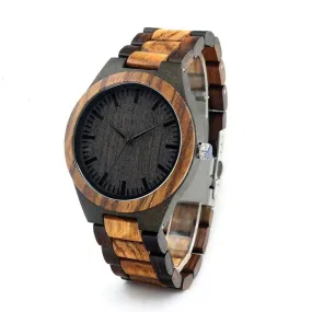 BOBO BIRD Zebra Wood Quartz watch