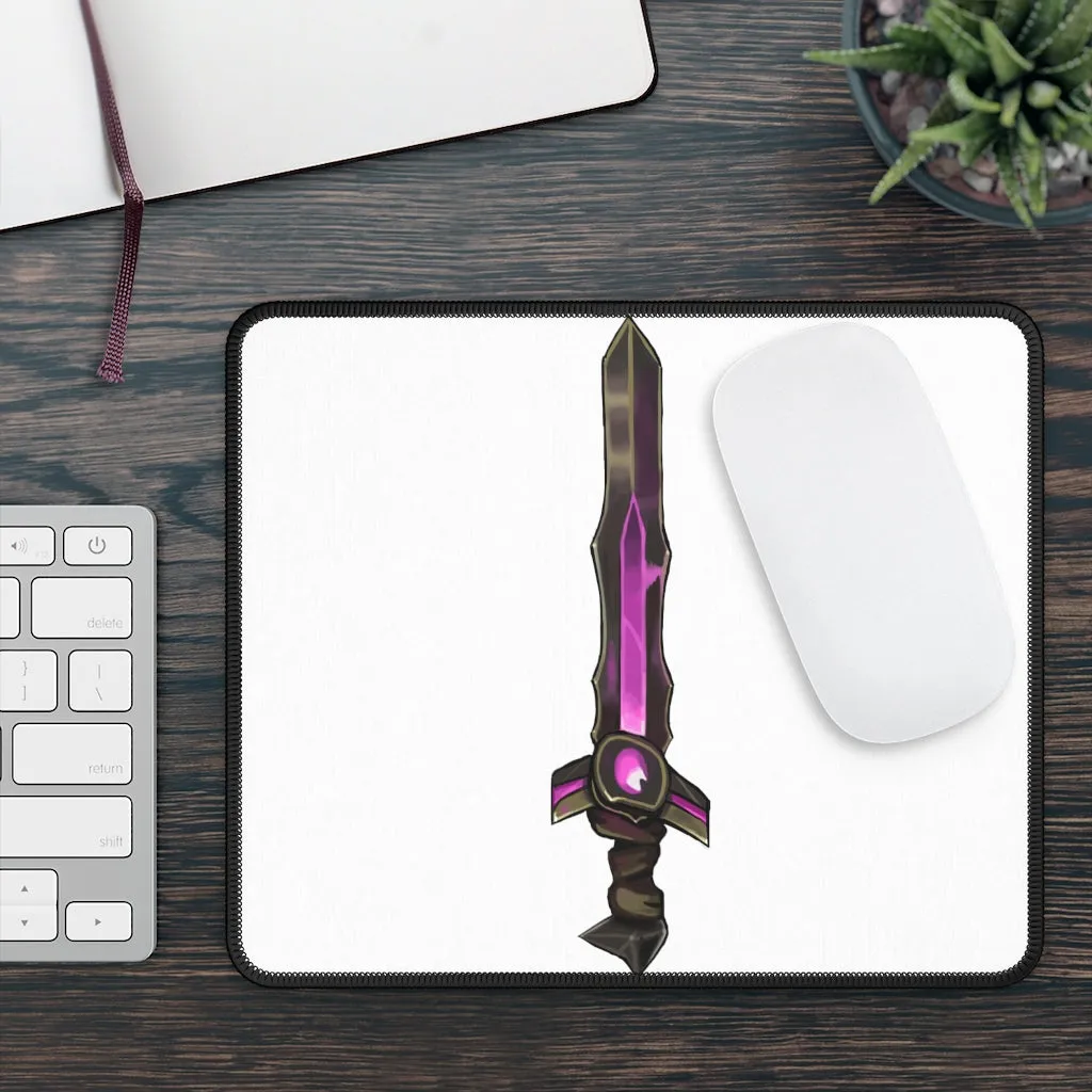 Brown and Purple Sword Gaming Mouse Pad