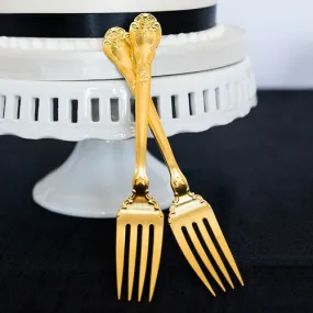 Cake Fork Set - Classic Gold Romance