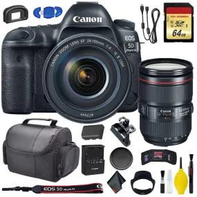 Canon EOS 5D Mark IV DSLR Camera with 24-105mm Lens (Intl Model) Standard Bundle