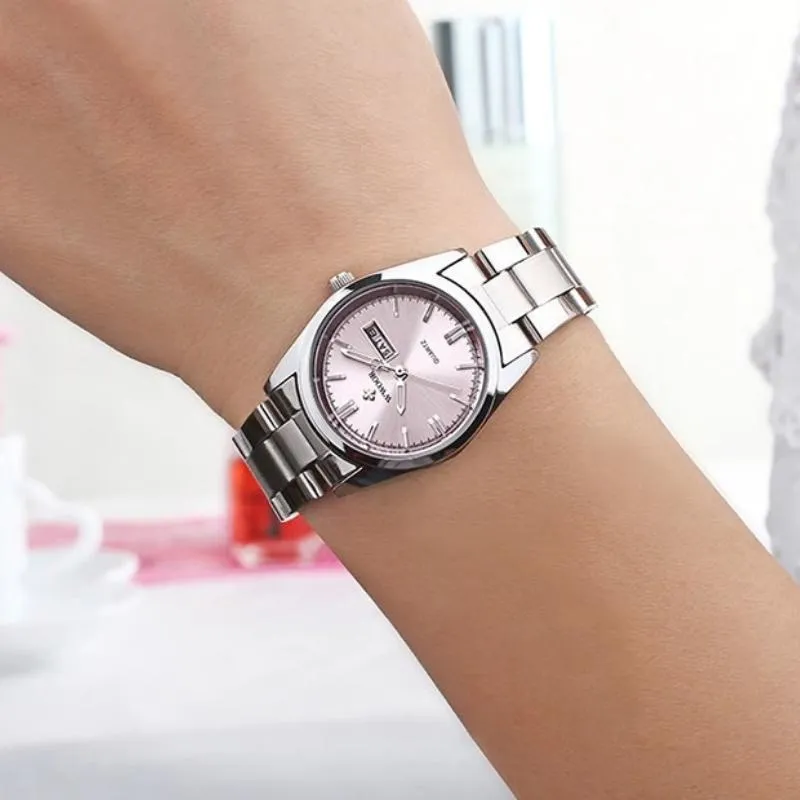 Classic Full Silver Stainless Steel Quartz Watch