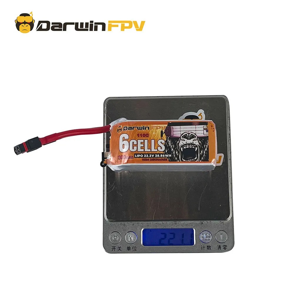 DarwinFPV 6S 1300mAh Waterproof Lipo Battery