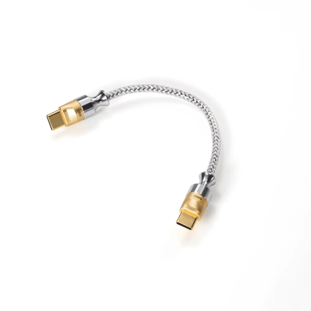 DD ddHiFi TC07S Nyx Series Silver Type-C To Type-C HiFi Audiophile USB OTG Cable (10cm/ 50cm)