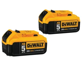 DeWALT DCB205-2 Premium Battery Pack, 20 V Battery, 5 Ah, 90 min Charging :PK 2: QUANTITY: 1