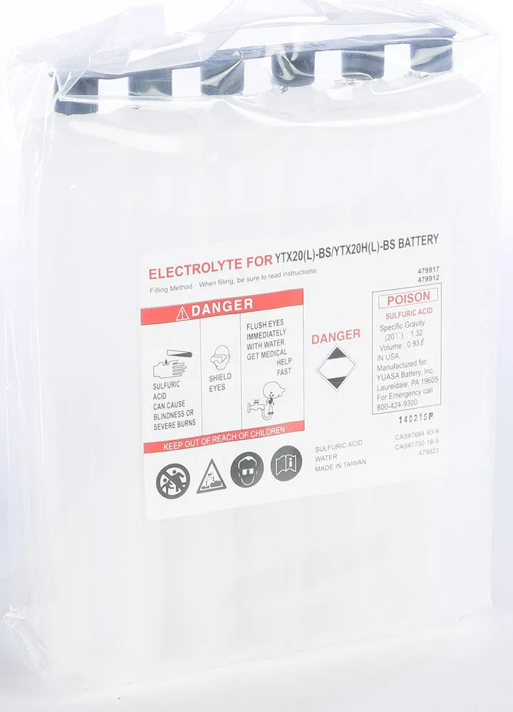 ELECTROLYTE PACK YTX20L-BS EA/ ACID PACK YTX20(L)BS