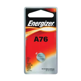 Energizer A76BPZ Battery, 1.5 V Battery, 118 mAh, A76 Battery, Alkaline, Manganese Dioxide