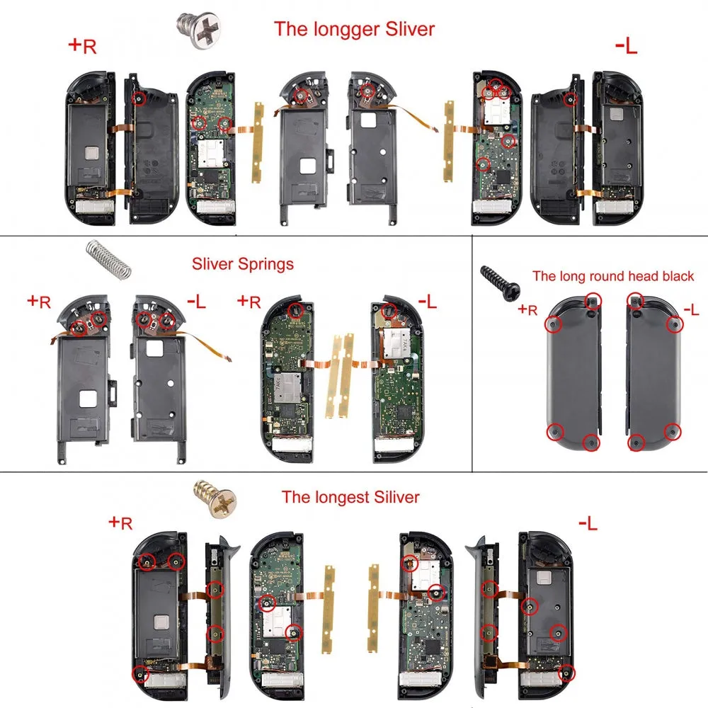 eXtremeRate Back Plate for NS Switch Console, NS Joycon Handheld Controller Housing with Colorful Buttons, DIY Replacement Shell for NS Switch -Cherry Pink - QM507