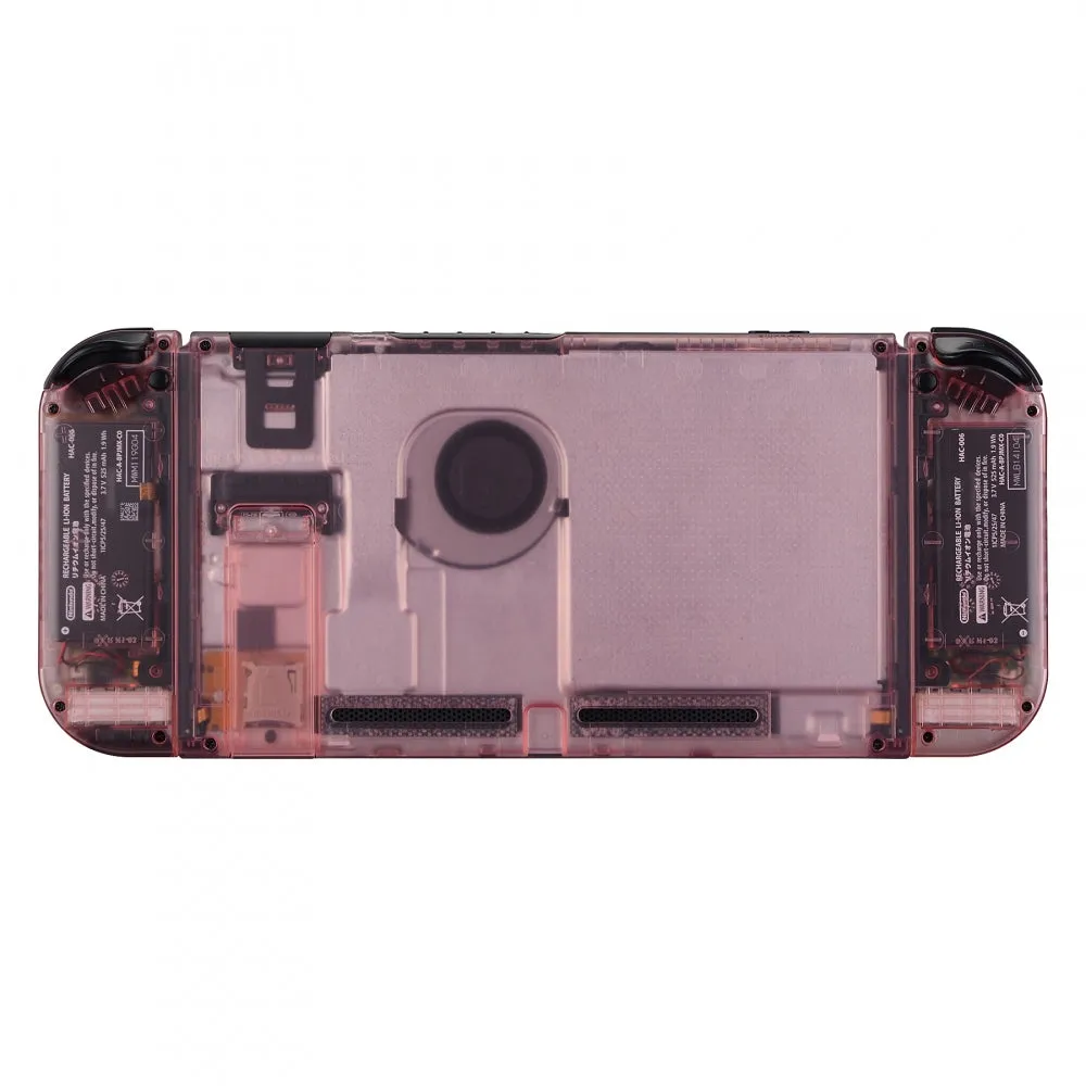 eXtremeRate Back Plate for NS Switch Console, NS Joycon Handheld Controller Housing with Colorful Buttons, DIY Replacement Shell for NS Switch -Cherry Pink - QM507