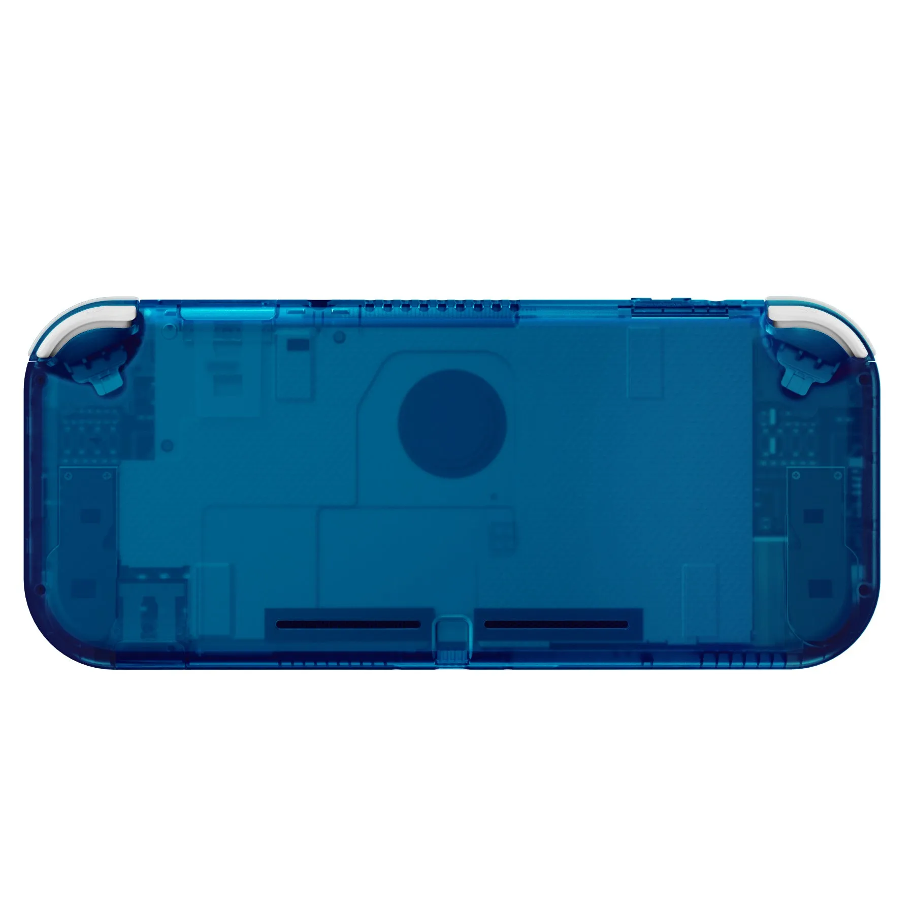 eXtremeRate Transparent Clear Blue DIY Replacement Shell for NS Switch Lite, NSL Handheld Controller Housing with Screen Protector, Custom Case Cover for NS Switch Lite - DLM504