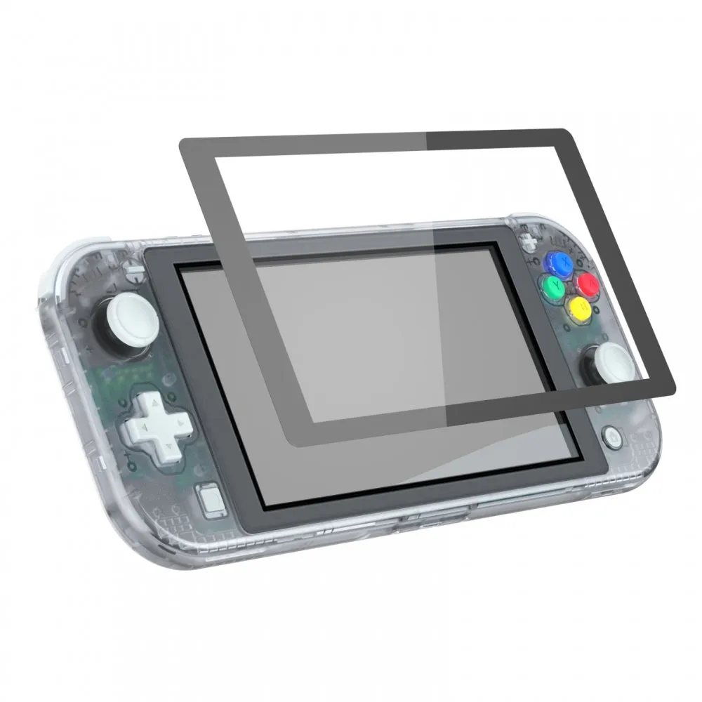 eXtremeRate Transparent Clear DIY Replacement Shell for NS Switch Lite, NSL Handheld Controller Housing w/ Screen Protector, Custom Case Cover for Nintendo Switch Lite - DLM501