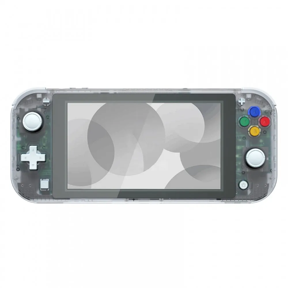 eXtremeRate Transparent Clear DIY Replacement Shell for NS Switch Lite, NSL Handheld Controller Housing w/ Screen Protector, Custom Case Cover for Nintendo Switch Lite - DLM501