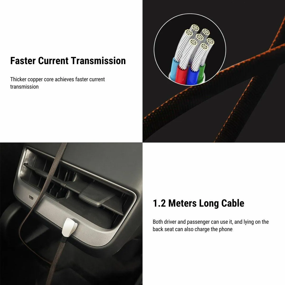 Fast Charging Data Cable for Tesla Model 3 Model Y