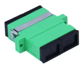 Fiber Optic Adapter, Single Mode, SC/APC Duplex Adapter