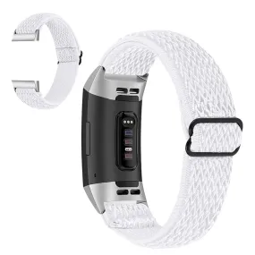 Fitbit Charge 3 nylon sports style watch strap - White