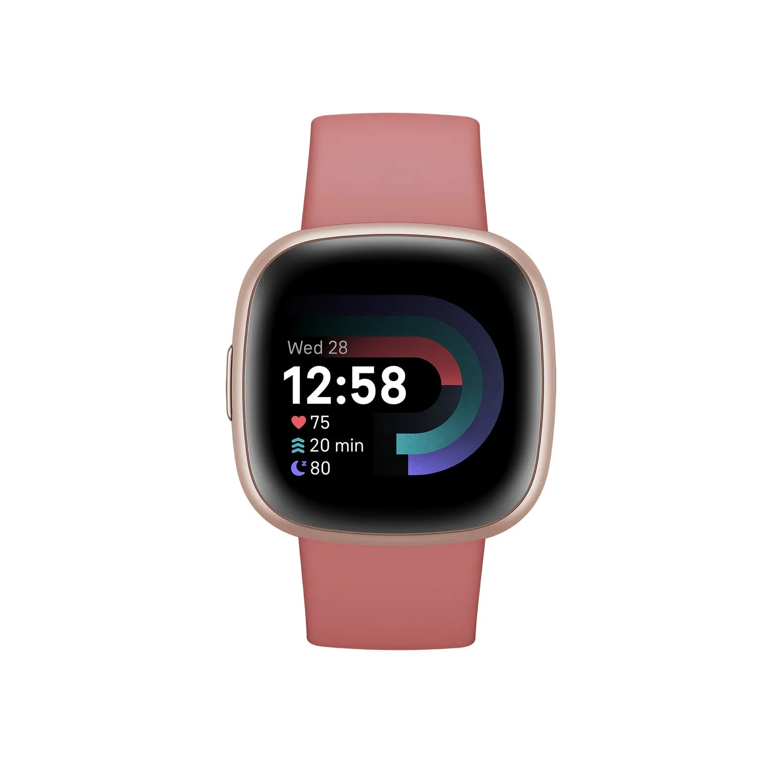 Fitbit Versa 4 Smart Watch - Pink Sand/Copper Rose