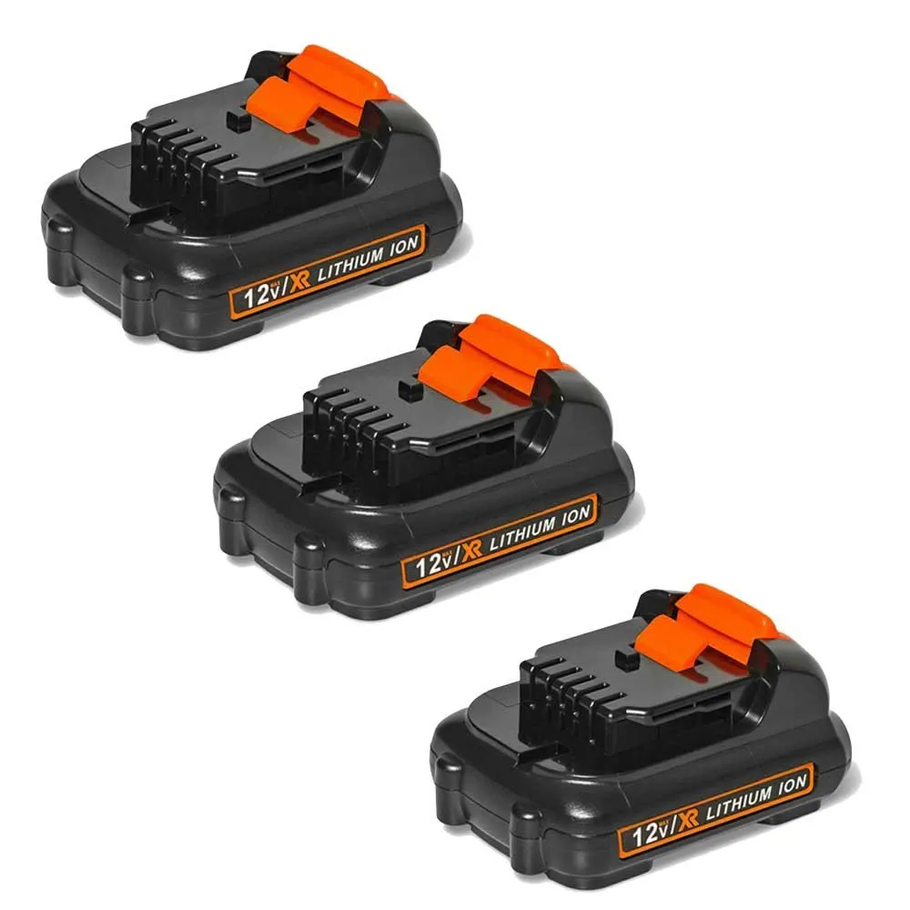 For Dewalt 12V Battery Replacement | DCB120 DCB123 DCB127 6.0Ah Li-ion Battery 3 pack