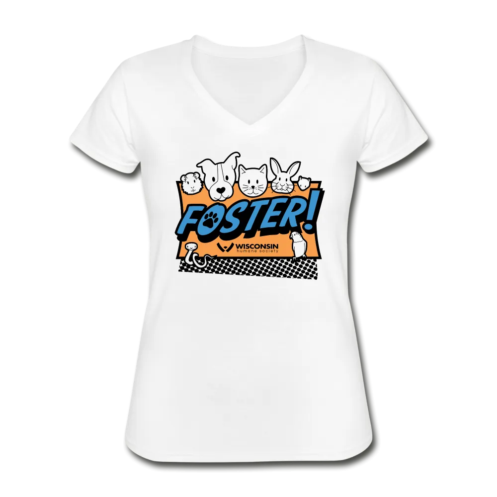 Foster Logo Contoured V-Neck T-Shirt